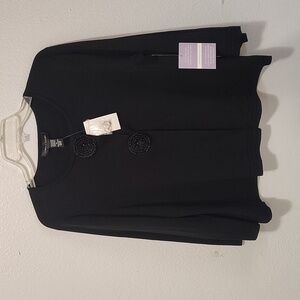 Cable & Gauge Black Women's Blazer with Floral Accents